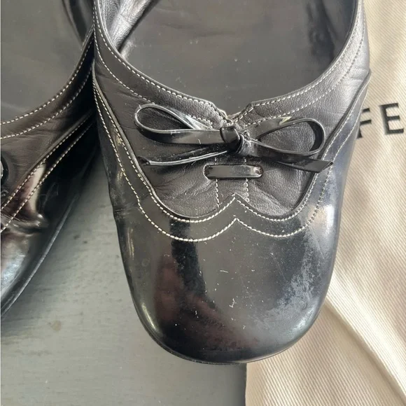 Salvatore Ferragamo Womens Black Suede & Patent Leather Wingtip Mules size 9 - Picture 5 of 9